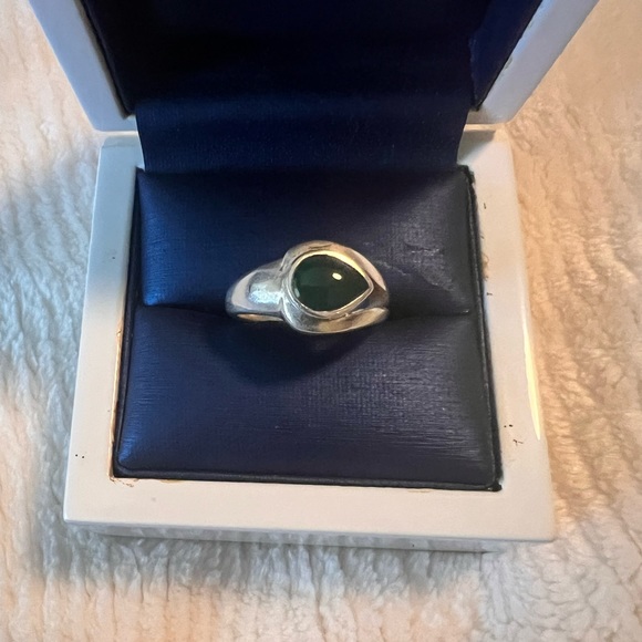 Vintage Sterling .925 Chalcedony Ring - Picture 2 of 8